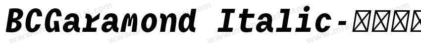 BCGaramond Italic字体转换